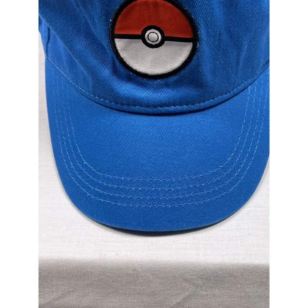 Pokémon Kids Hat Adjustable Blue Cap with Poké Ball Logo Official Nintendo 2023